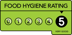 5-star food hygiene-rated kitchens